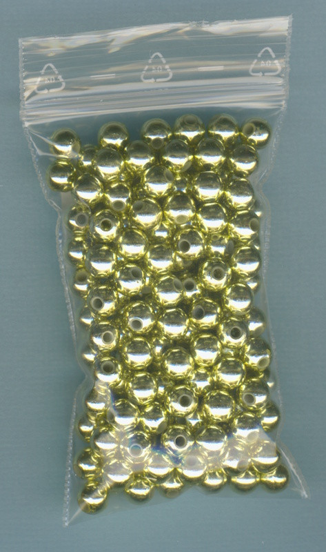 l003695 Wachsperlen 6mm gold metallic 20g in Packung