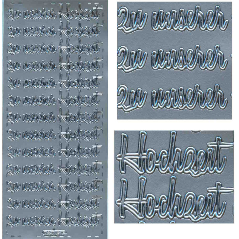 st592s Sticker Zu unserer Hochzeit silber