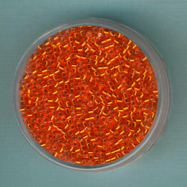 db0045 Delica Beads 11/0 2mm orange Silbereinzug 9g