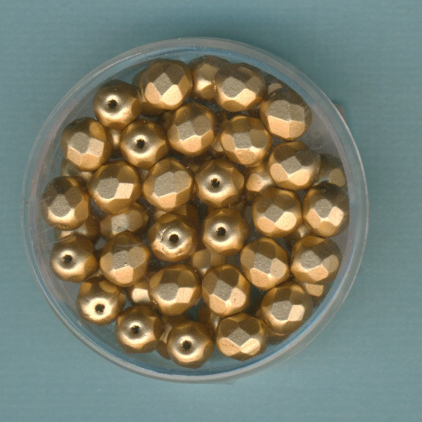 601710 Glasschliffperlen 6mm aztekengold 50 Stück