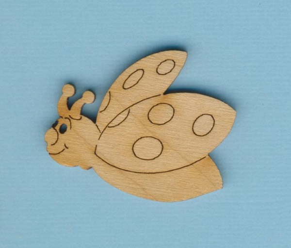 HolzDeko Marienkäfer lustig 40mm Farbklecks