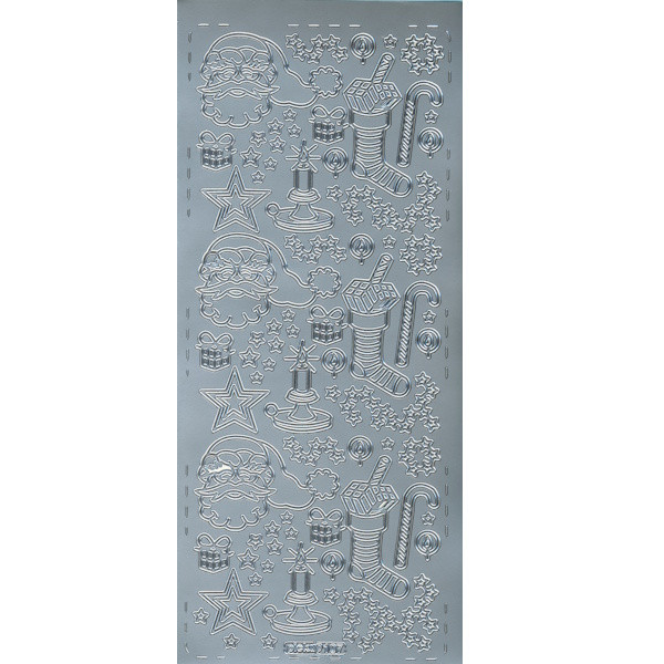 pu107s Sticker Weihnachtsschmuck 6 silber