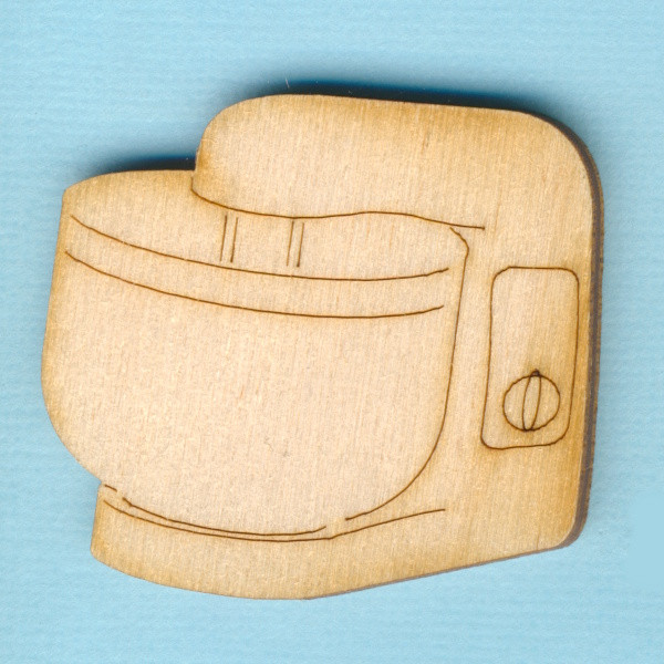 top6704 Holz Deko Küchenmaschine 4cm