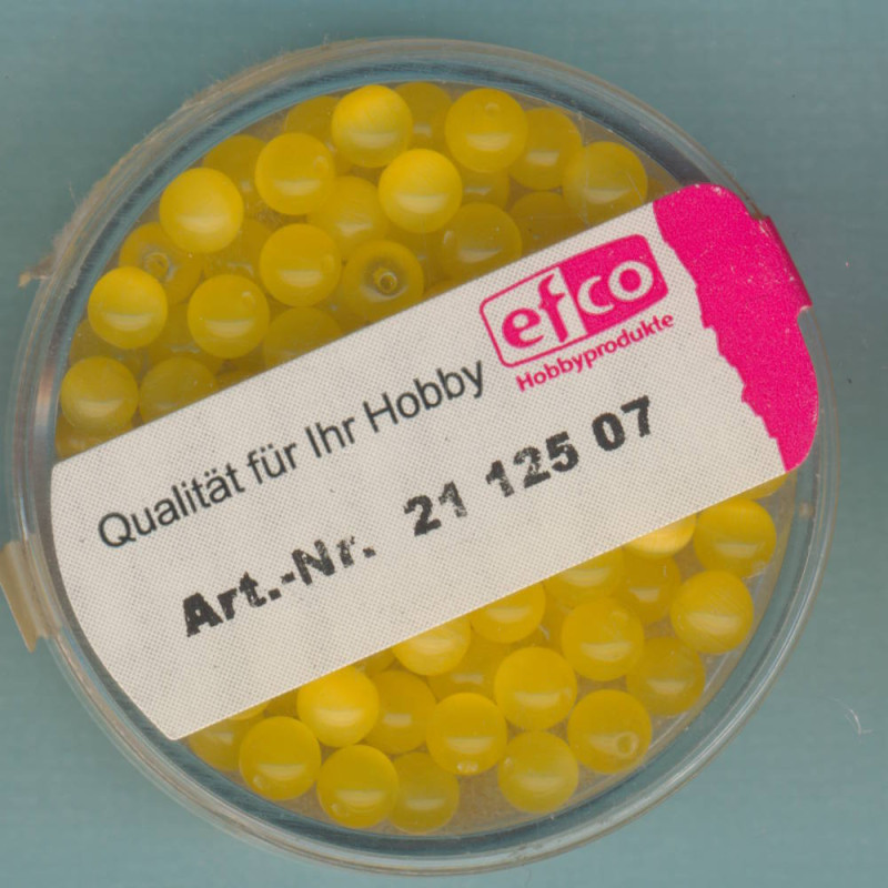 2112507 Cat Eye Perlen 4mm gelb 100 Stück