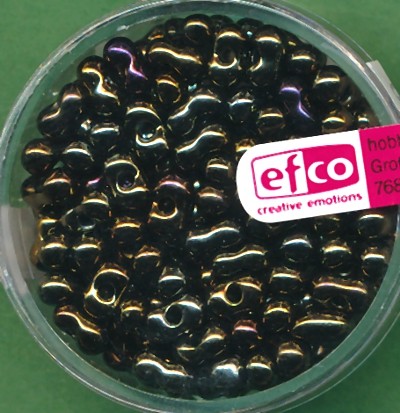 1060263 Farfalle Perlen 6,5x3,2mm oliv rainbow 17g