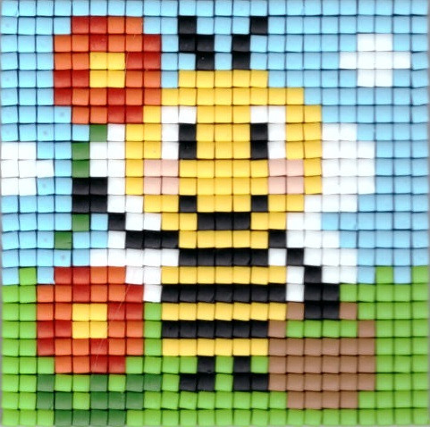 77688 Pixelhobby Set kleine Basisplatte Biene