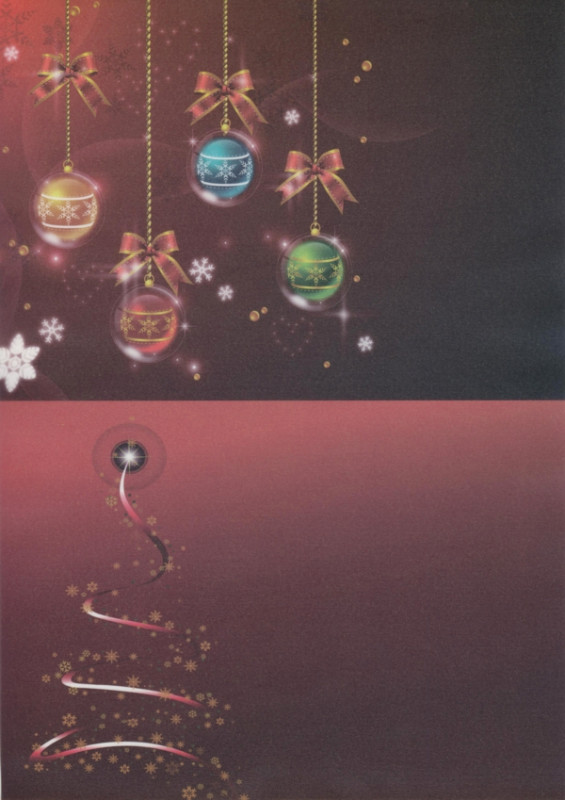005353 Transparentpapier A4 Weihnachten rot