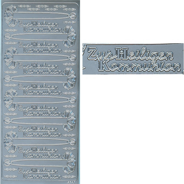 cl3628s Sticker Zur heiligen Kommunion silber