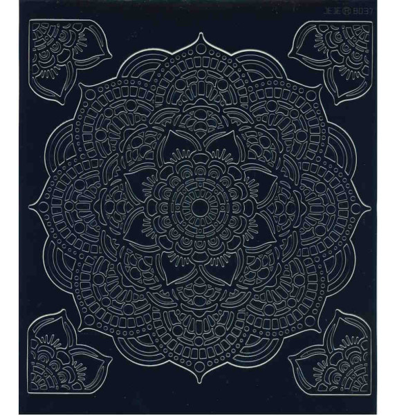39257sch Mandala Sticker Ornament 2 schwarz