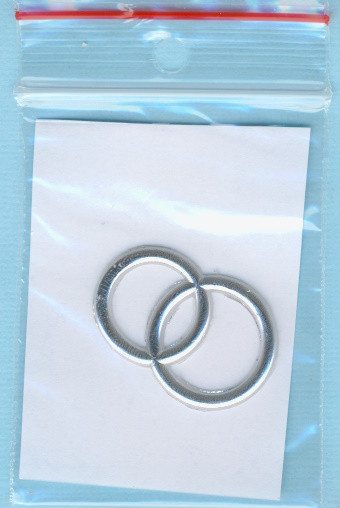 70362492 Wachsdekor Eheringe 32x22mm silber 1 Stück