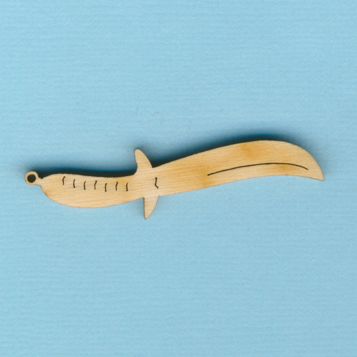prh4505 Holz Deko Krummdolch 5cm