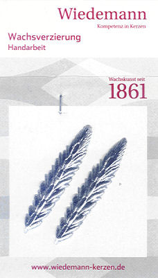 336007027 Wachsdekor Ähren 45x9mm silber 2 Stück