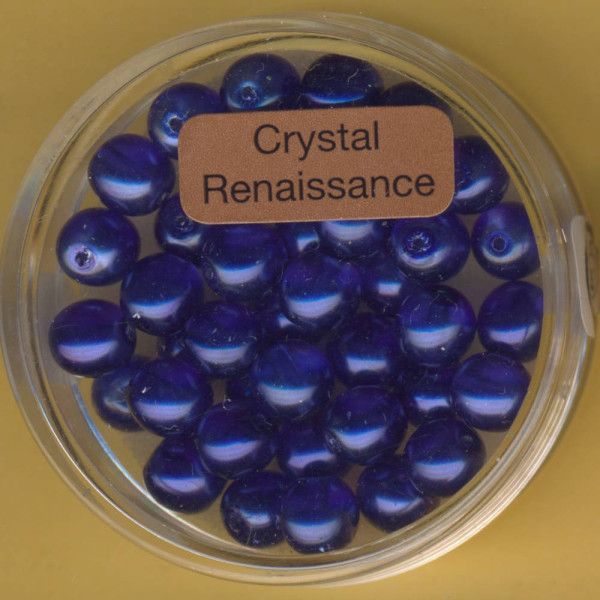 0780-06174 Crystal Renaissance Perlen 6mm dunkelblau 40 Stück