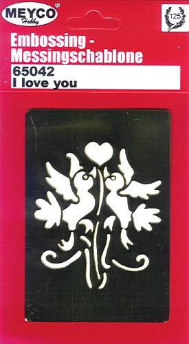 65042 Embossingschablone I Love You 5 x 8cm