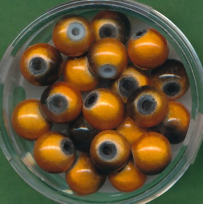 Miracle-Beads 8mm braun-orange