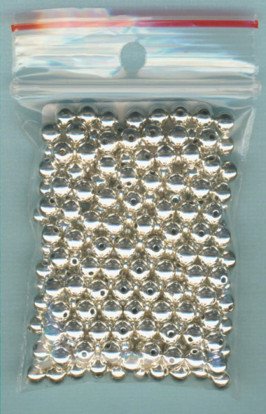 071005911 Wachsperlen 5mm silber metallic 20g in Packung