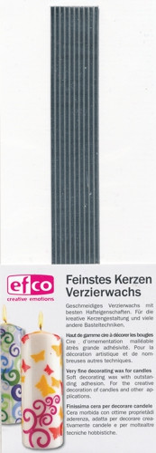 3524202 Wachs Flachstreifen 200 x 2mm silber 10 Stück