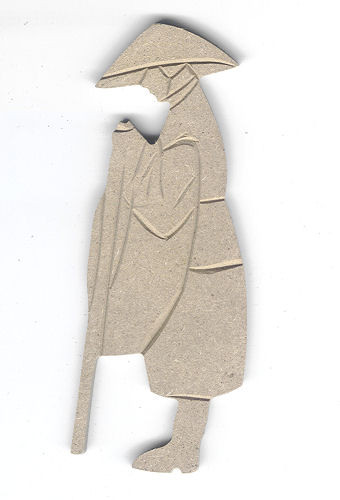 085160002 Holz Dekor Chinesischer Wächter 15,3x6cm