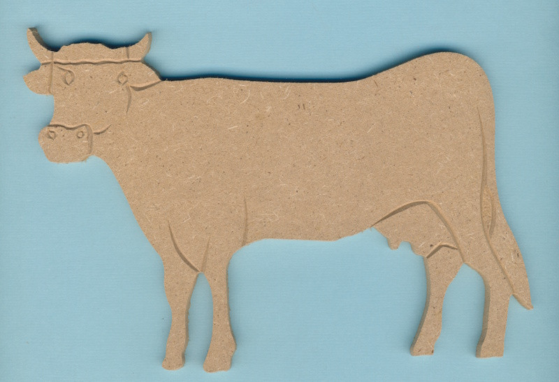067700004 Holz Dekor Kuh 16,5x11,8cm
