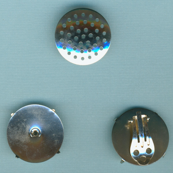 4481911 Ohrclip mit Sieb 22mm silber