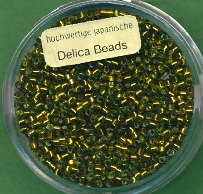 9663424_Delica-Beads-2mm-gold-oliv-Silbereinzug-7g