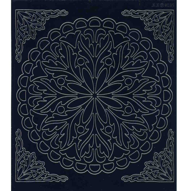 39247sch Mandala Sticker Ornament 1 schwarz