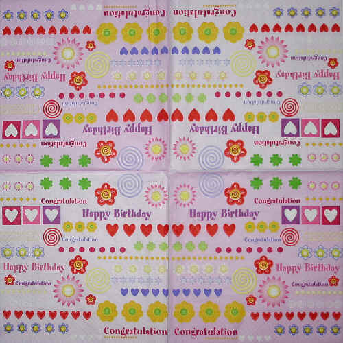 Serviette Happy Birthday