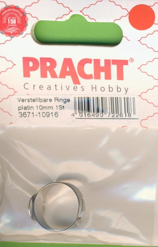 3671-10916 Verstellbarer Ring mit Platte 10mm platin