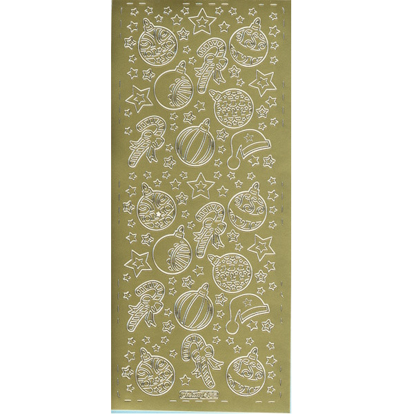 pu465g Sticker Weihnachtsschmuck 5 gold