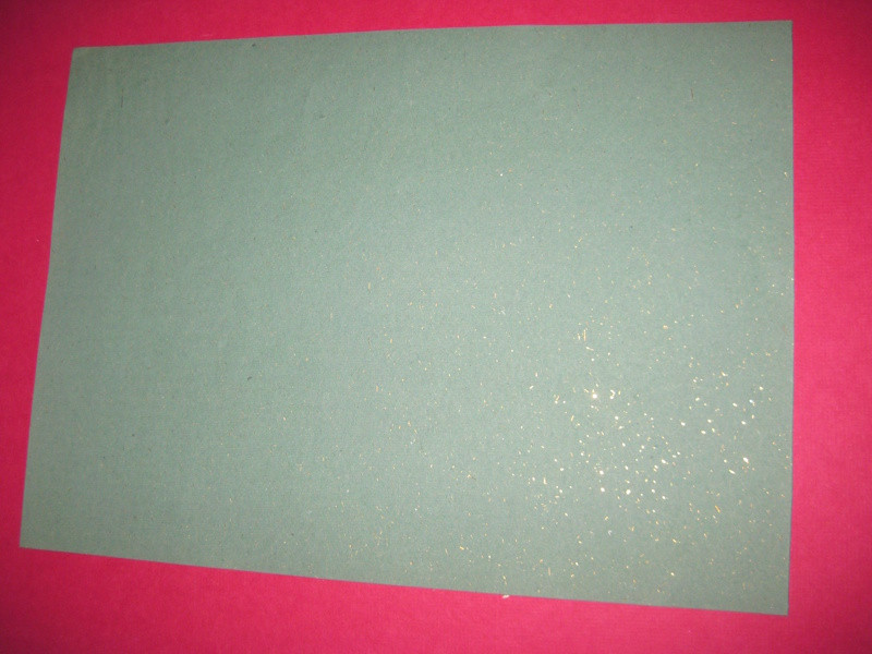 511204 Naturpapier A4 grün gold flitter