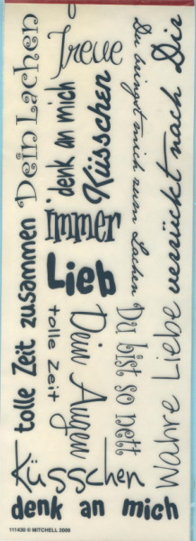 111430 Rub-On Transfer Sticker Freundschaft 2