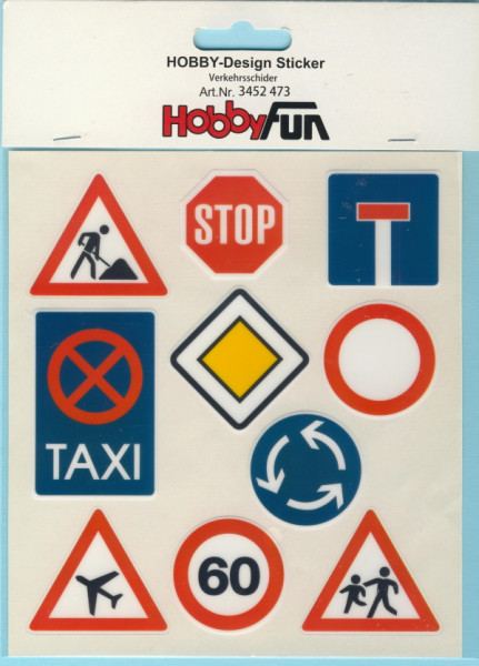 3452473 Hobby Design Sticker Verkehrsschilder