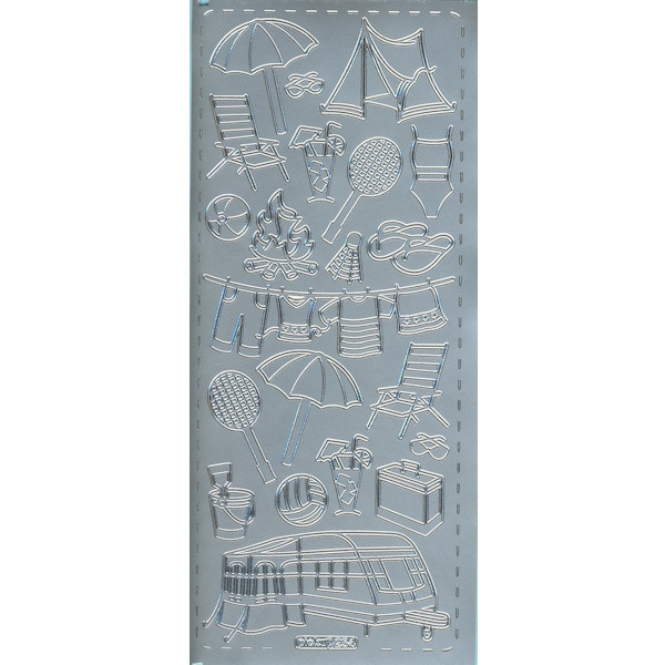 pu254s Sticker Camping silber