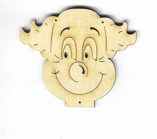 Holz-Deko Clown 6cm