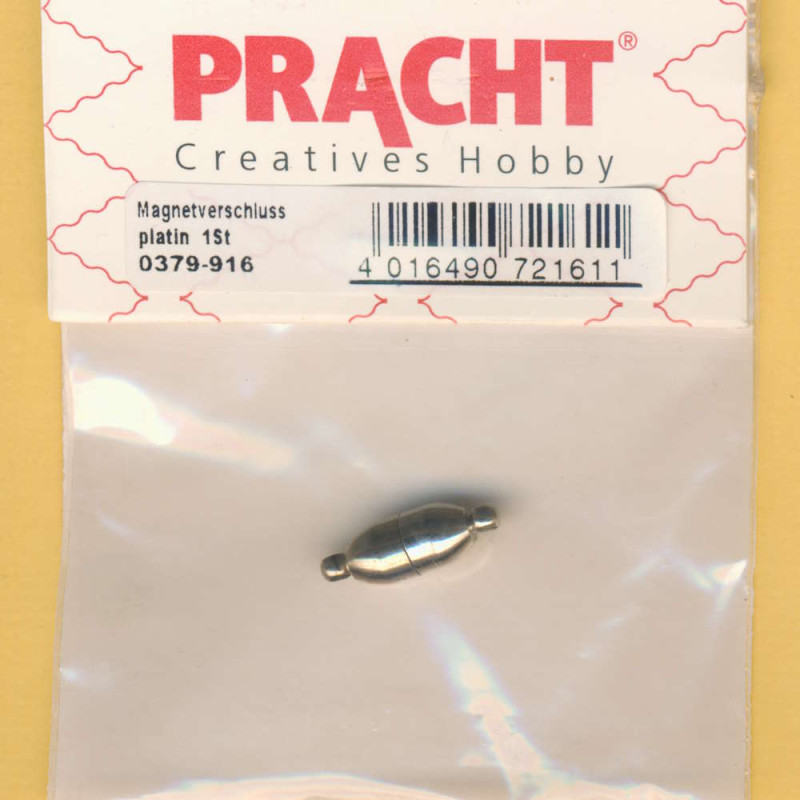 0379-916 Magnetverschluss 12x6mm platin