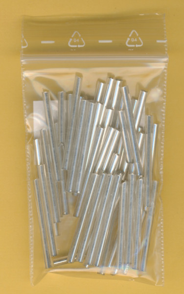 s04303002 Glasperlen Stifte 30mm kristall Silbereinzug 15g