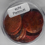 63905002 Perlmutt 1-Loch Ronde 20mm orange