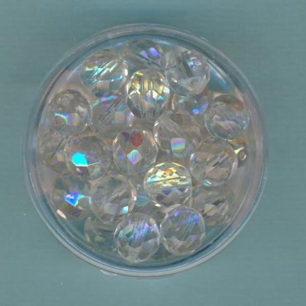 8028701 Glasschliffperlen 8mm kristall AB 25 Stück