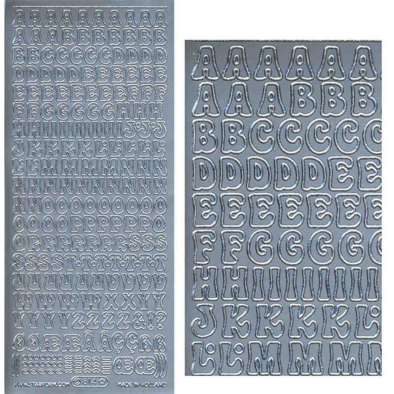 814s Sticker Buchstaben 2 silber