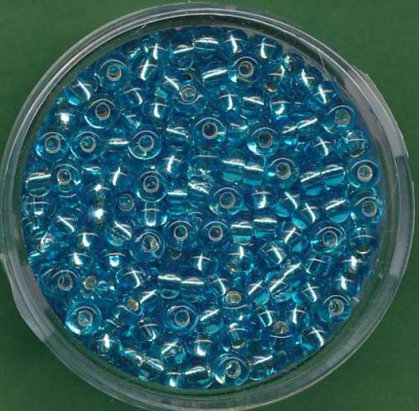 9278074 Rocailles 3,5mm Silbereinzug blau 17g