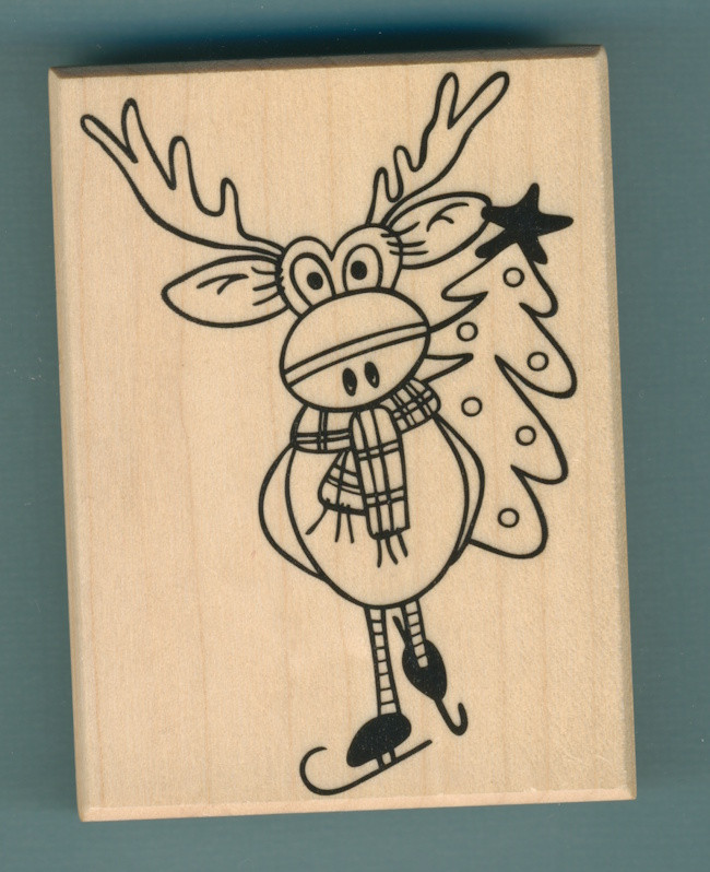 2823900 Holzstempel Weihnachtselch 6x8cm