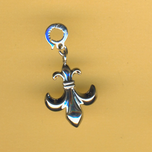 5962-21911 Metall Schmuckanhänger Schwertlilie 20x16mm silber