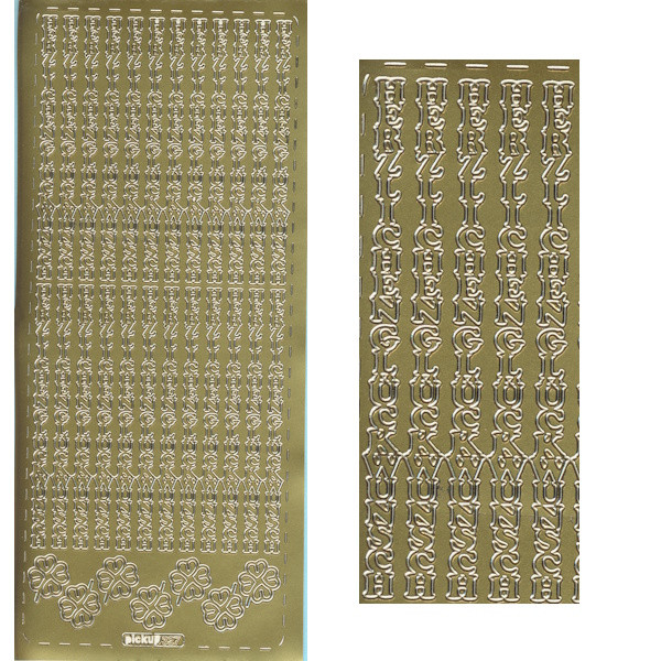 pu327g Sticker Herzlichen Glückwunsch 11 gold