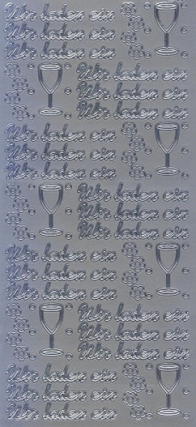 cl337s Sticker Wir laden ein silber