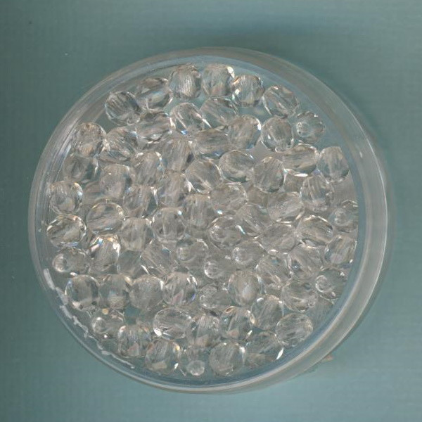 1900130 Glasschliffperlen 4mm kristall transparent 100 Stück