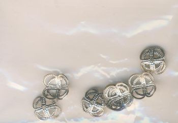 029091 Perlkappen 10mm silber 10 Stück
