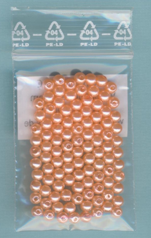 1031030 Wachsperlen 4mm lachs 100 Stück in Packung