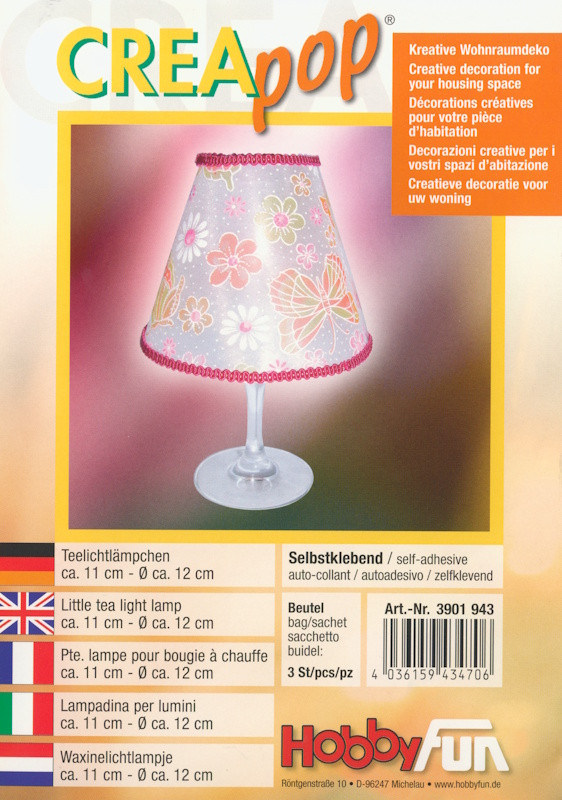 3901943 Creapop Teelichtlämpchen 11cm 3 Stück