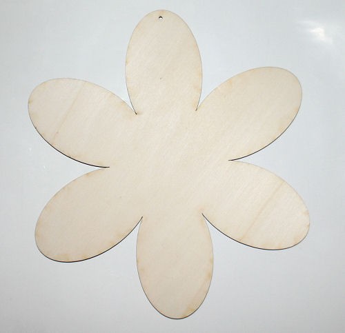 Holz-Deko Blume 25cm