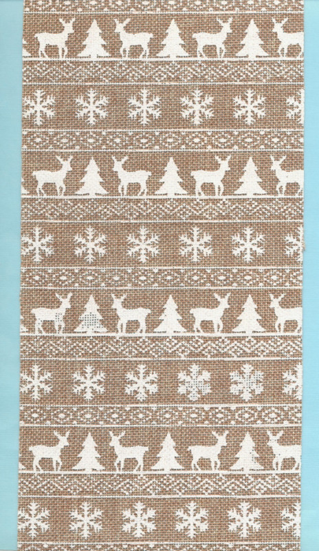 3980821 Stoff Leinenoptik Weihnachten braun